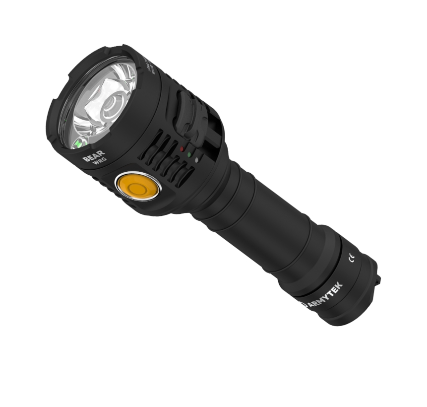 Taskulamppu Armytek Bear WRG 1500lm / 510metriä, valokartiolla + vyökotelo