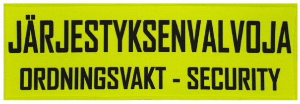 Authorities Compact selkätunnus - JÄRJESTYKSENVALVOJA, keltainen