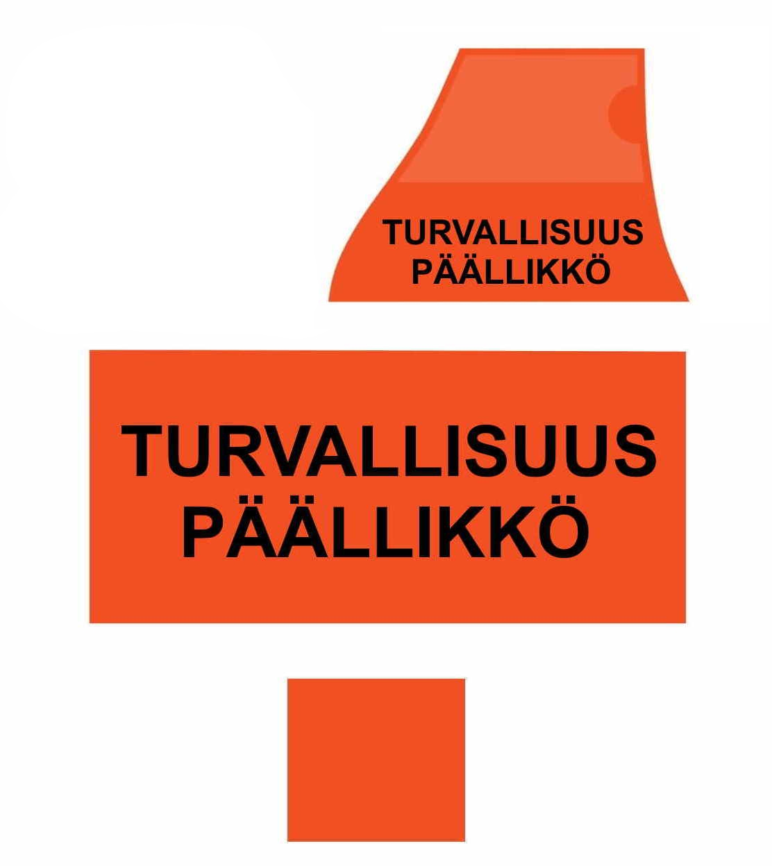 Authorities varusteliivin TURVALLISUUSPÄÄLLIKKÖ-tunnuspaketti -ORANSSI